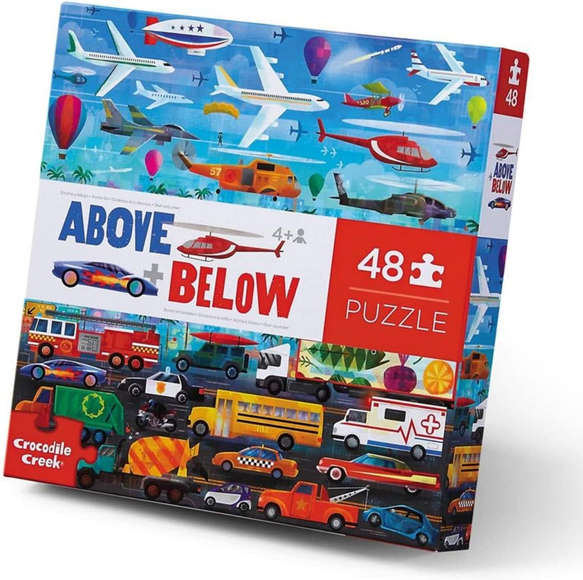 CRC - Crocodile Creek Crocodile Creek 48 Pc Things that Go Above & Below Puzzle - Little Miss Muffin Children & Home