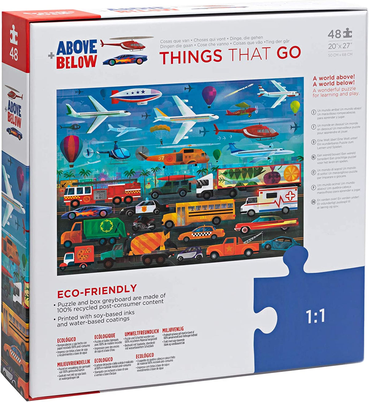 CRC - Crocodile Creek Crocodile Creek 48 Pc Things that Go Above & Below Puzzle - Little Miss Muffin Children & Home
