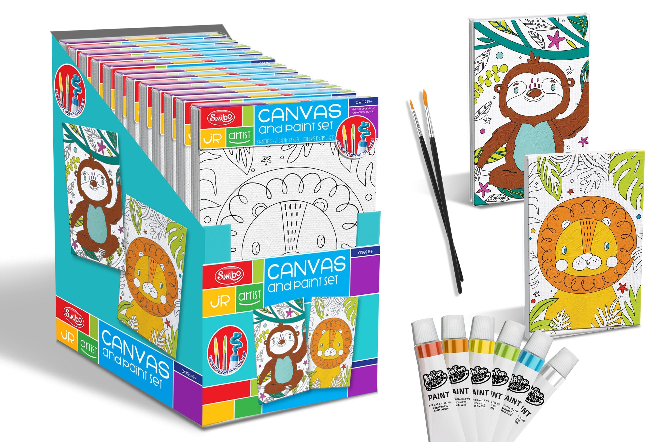 Pelican Canvas - Acrylic Painting Set with Brushes Kids Craft
