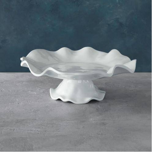 Beatriz Ball - Beatriz Ball VIDA Havana Pedestal Cake Plate White Large 2481 - Little Miss Muffin Children & Home