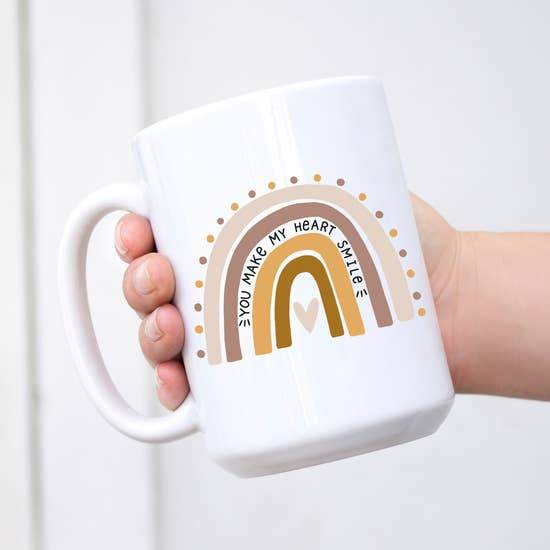 Sweet Mint Handmade Goods - Sweet Mint You Make My Heart Smile Mug - Little Miss Muffin Children & Home