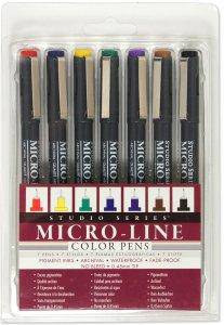 Peter Pauper Press - Peter and Pauper Studio Series Micro--Line Colored Pen Set - Little Miss Muffin Children & Home