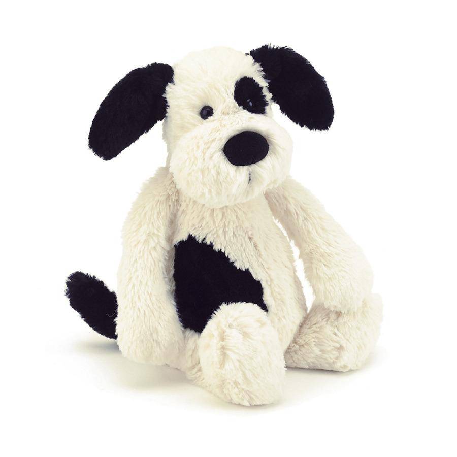 Jellycat - Jellycat Bashful Black & Cream Puppy Plush - Little Miss Muffin Children & Home
