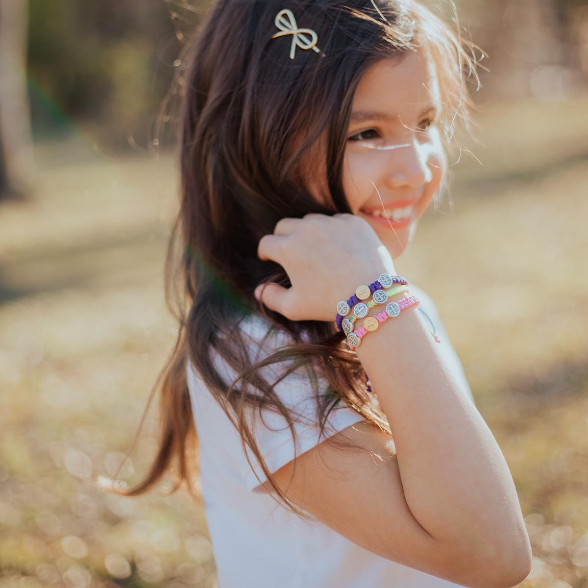 My Saint My Hero My Saint My Hero Blessing For Kids Benedictine Bracelet Turquoise - Little Miss Muffin Children & Home