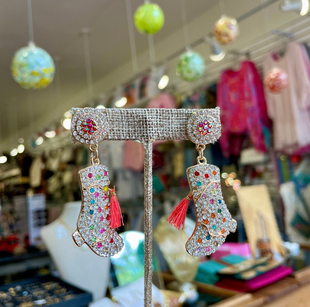 Beautysis Beautysis Mardi Gras Marching Boot Earrings - Little Miss Muffin Children & Home