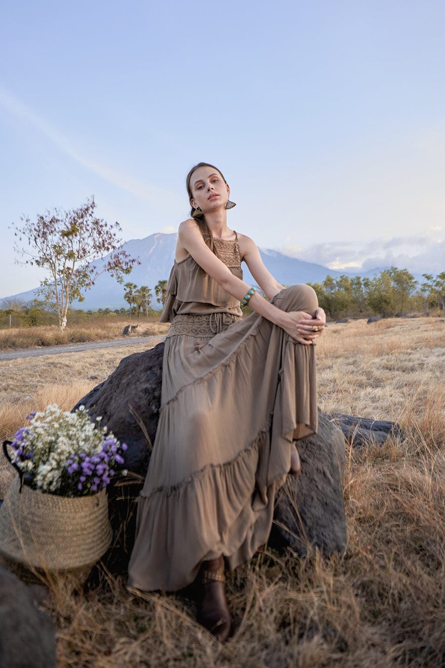 Tulle & Batiste Tulle & Baptiste Chloe Halter Maxi Dress - Little Miss Muffin Children & Home