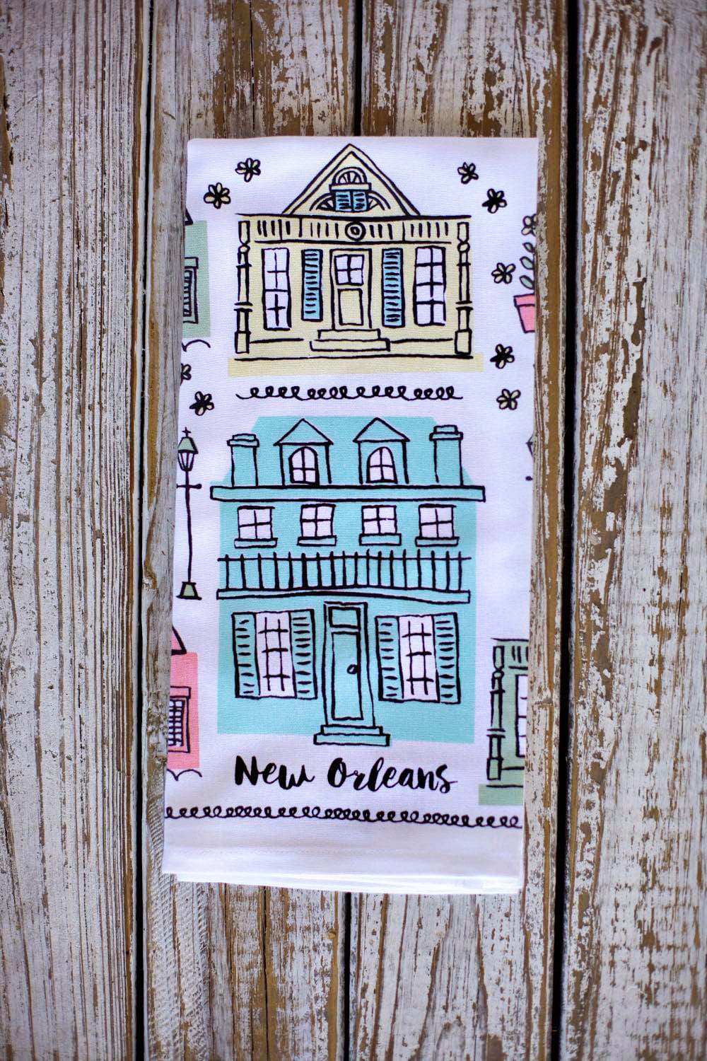 Second Line Ventures The Parish Line Creole Cottages Kitchen Towel - Little Miss Muffin Children & Home