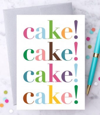 Design with Heart Design with Heart Cake! Cake! Cake! Cake! Greeting Card - Little Miss Muffin Children & Home