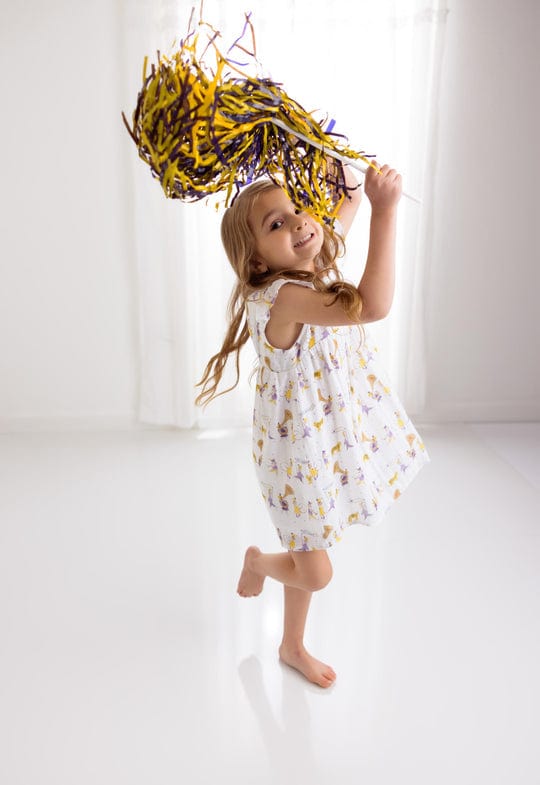 Nola Tawk Tigers Marching In Md Org Muslin Dress - Little Miss Muffin Children & Home