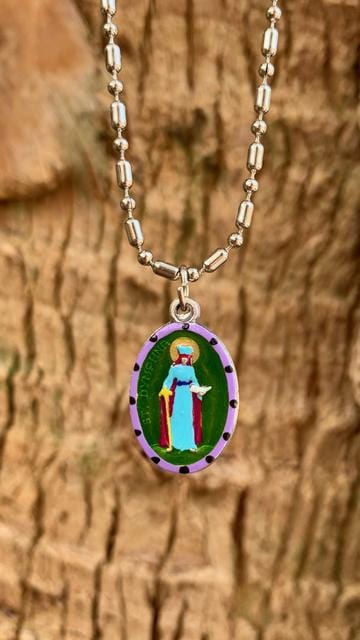 Saints for Sinners Saints for Sinners St. Dymphna Hand Painted Medallion - Little Miss Muffin Children & Home