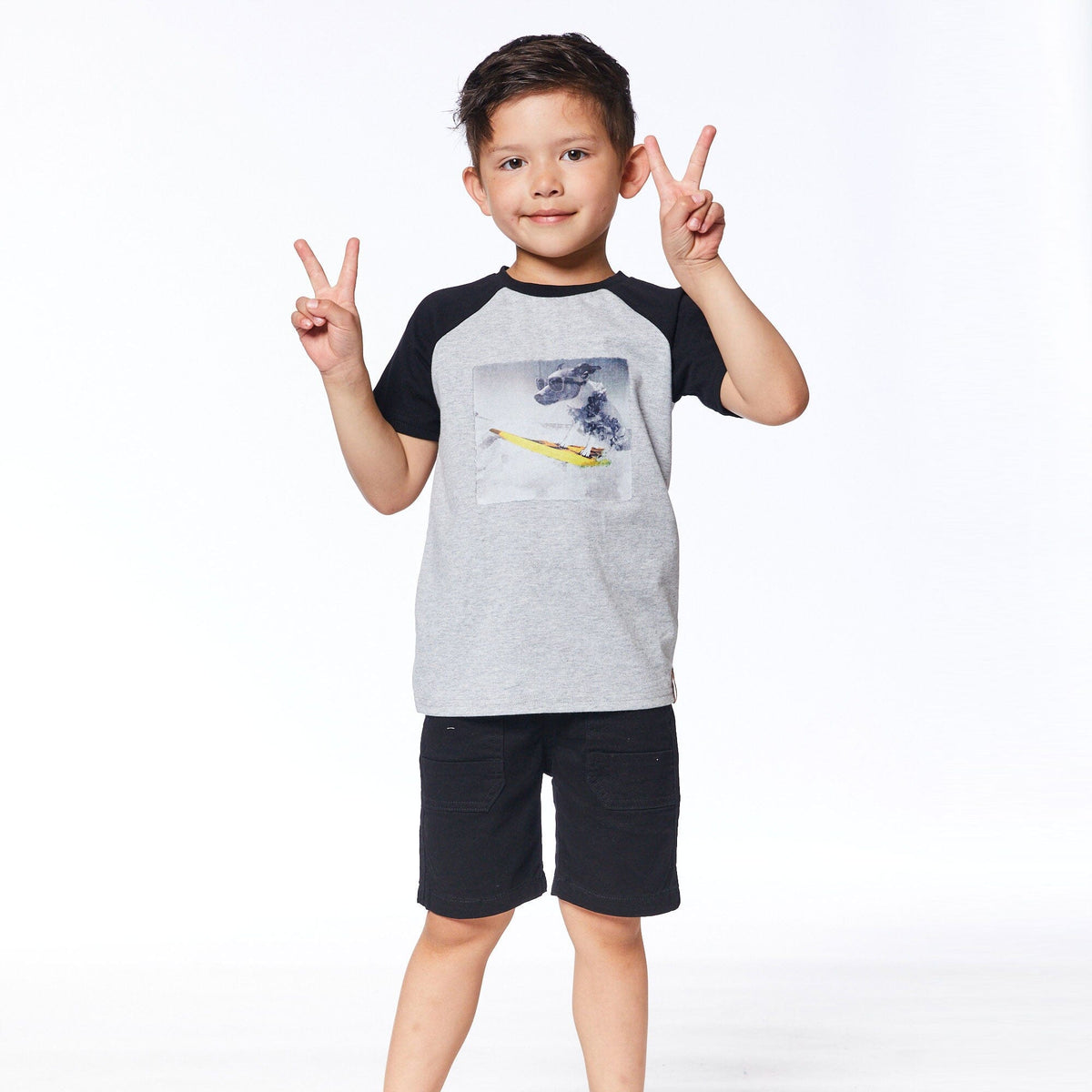 DEUX PAR DEUX Deux Par Deux Jersey Raglan Sleeve Tee - Little Miss Muffin Children & Home