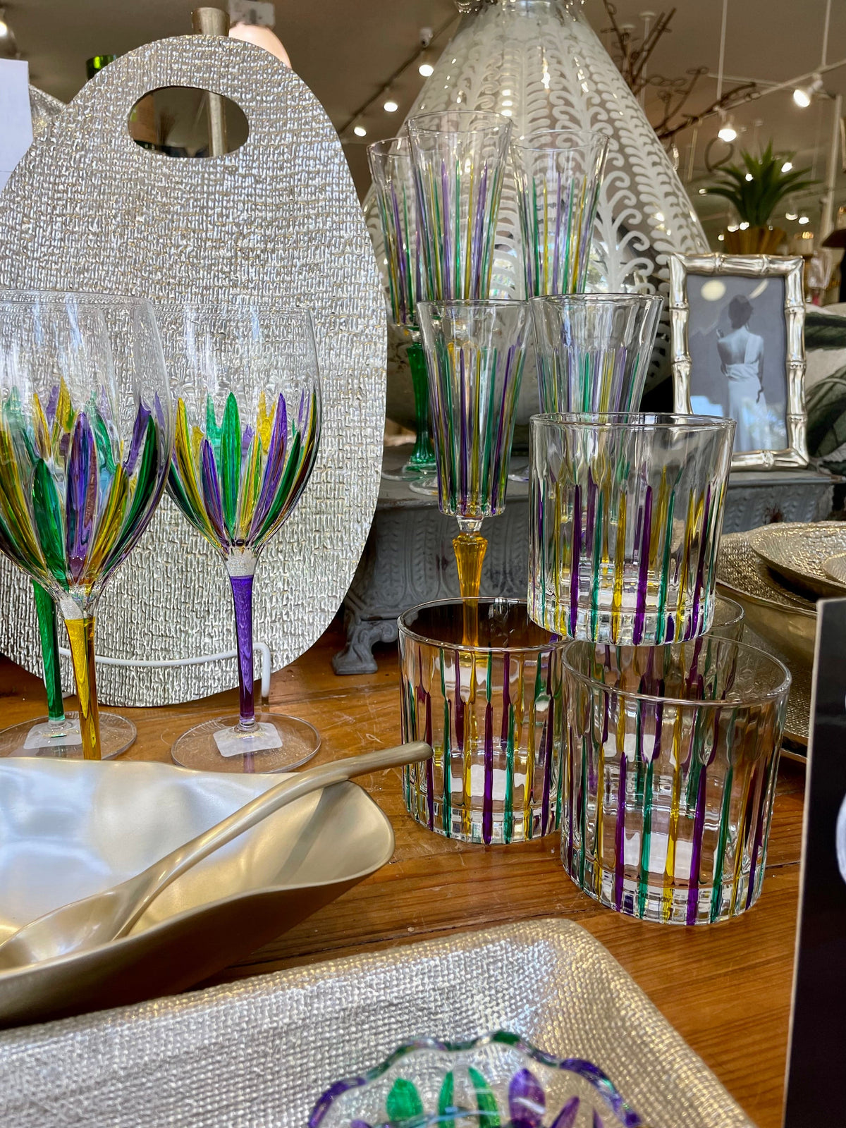 Gage Inc Gage Inc. Mardi Gras Timeless Double Old Fashioned Glass - Little Miss Muffin Children & Home