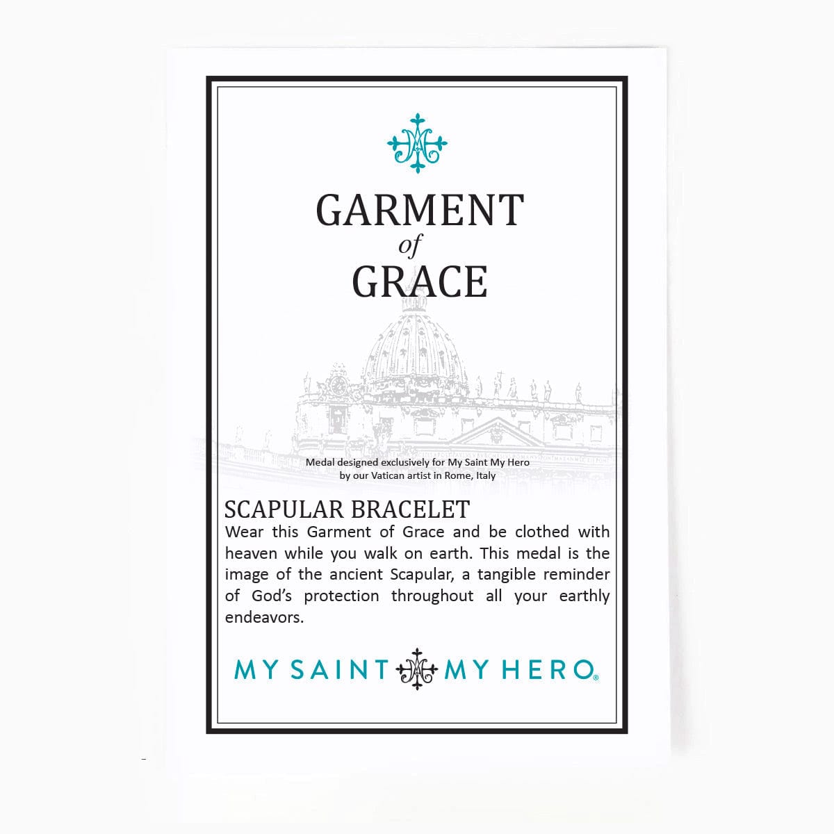 My Saint My Hero My Saint My Hero Garment of Grace Scapular Bracelet Black/Silver - Little Miss Muffin Children & Home