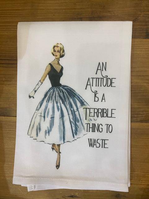 Sassy Talkin - Sassy Talkin "An Attitude" Dish Towel - Little Miss Muffin Children & Home