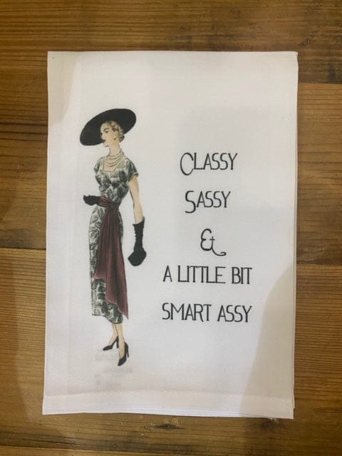 Sassy Talkin - Sassy Talkin "Classy Sassy" Dish Towel - Little Miss Muffin Children & Home