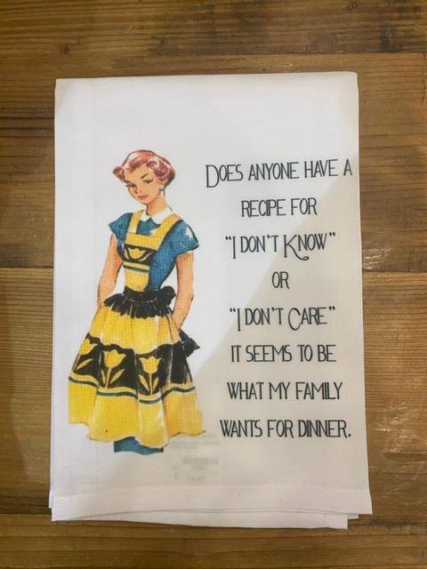 Sassy Talkin - Sassy Talkin "Does Anyone Have a Recipe" Dish Towel - Little Miss Muffin Children & Home