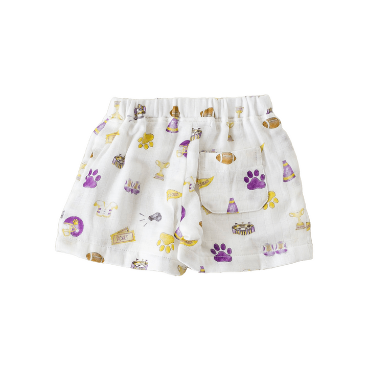 Nola Tawk Nola Tawk Organic Muslin Let's Go Tigers Shorts - Little Miss Muffin Children & Home