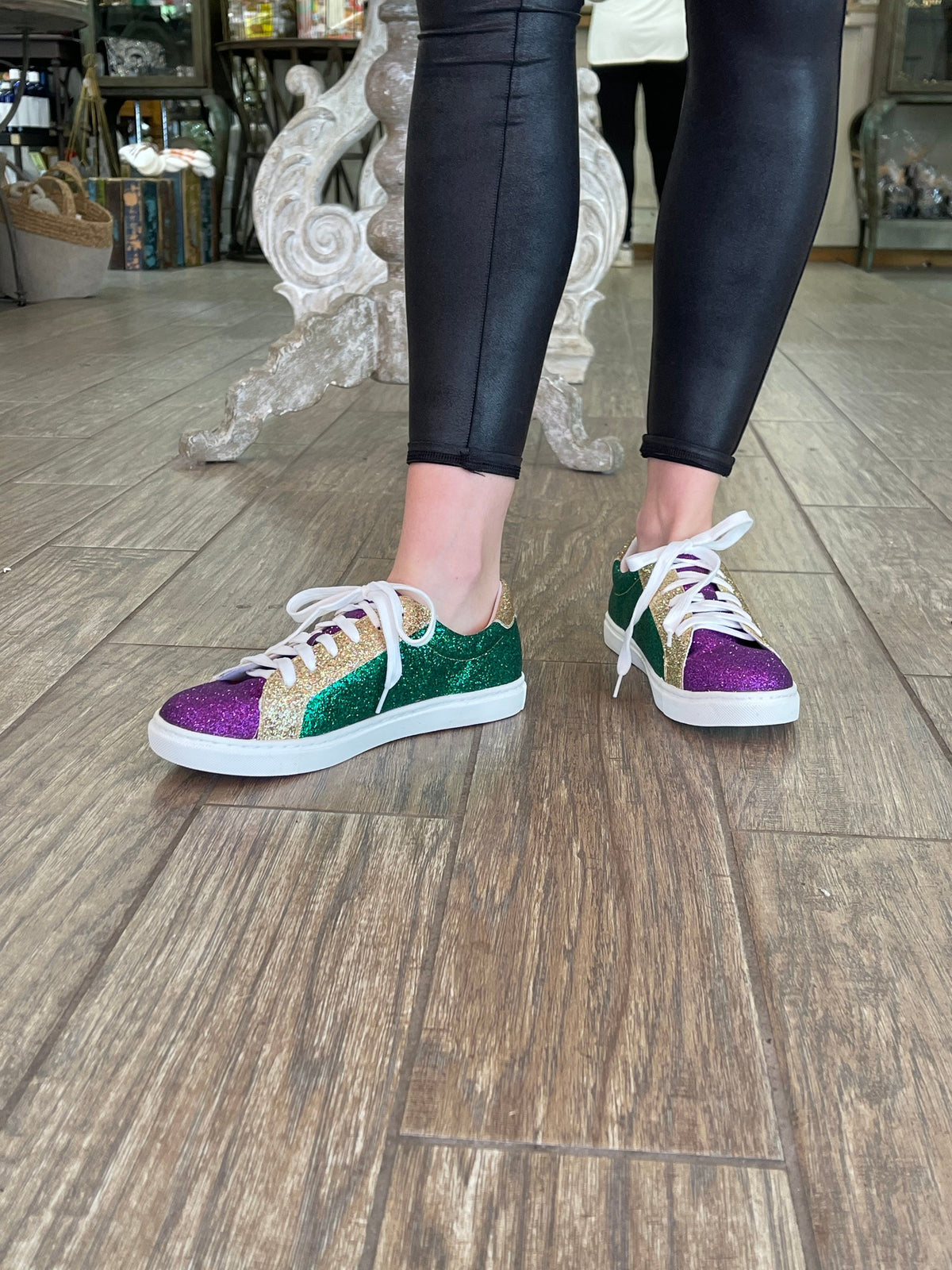 Brewer Enterprises Brewer Enterprises Mardi Gras Glitter Sneaker - Little Miss Muffin Children & Home