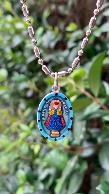 Saints for Sinners Saints for Sinners Infant Jesus of Prague Hand Painted Medallion - Little Miss Muffin Children & Home