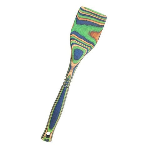 Island Bamboo 12" Peacock Pakkawood Cooking Spatula