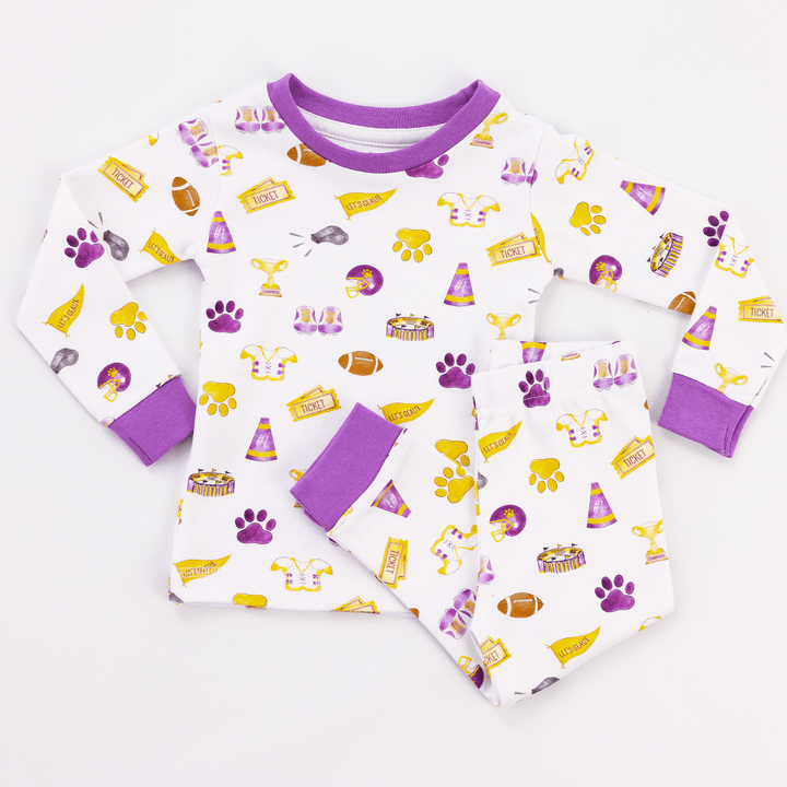 NT - Nola Tawk Nola Tawk Let's Geaux Tigers Organic Cotton PJ Set - Little Miss Muffin Children & Home