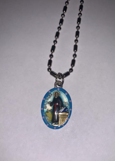 Saints for Sinners Saints for Sinners St. Luke Hand Painted Medallion - Little Miss Muffin Children & Home