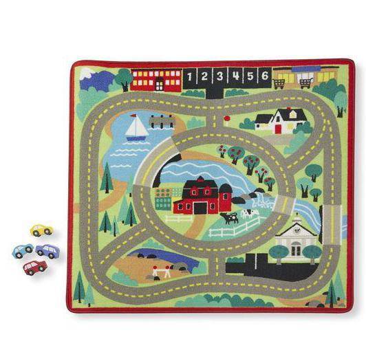 Melissa & Doug - Melissa & Doug Round the Town Road Rug & Car Set - Little Miss Muffin Children & Home