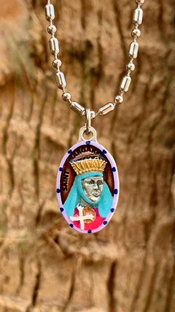 SAINTS FOR SINNERS Saints for Sinners St. Margaret Hand Painted Medal - Little Miss Muffin Children & Home