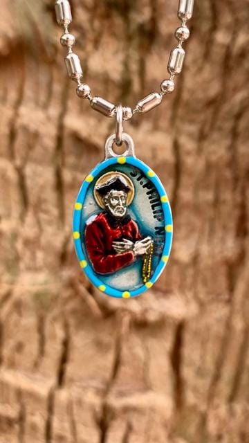 Saints for Sinners Saints for Sinners St. Phillip Neri Hand Painted Medallion - Little Miss Muffin Children & Home