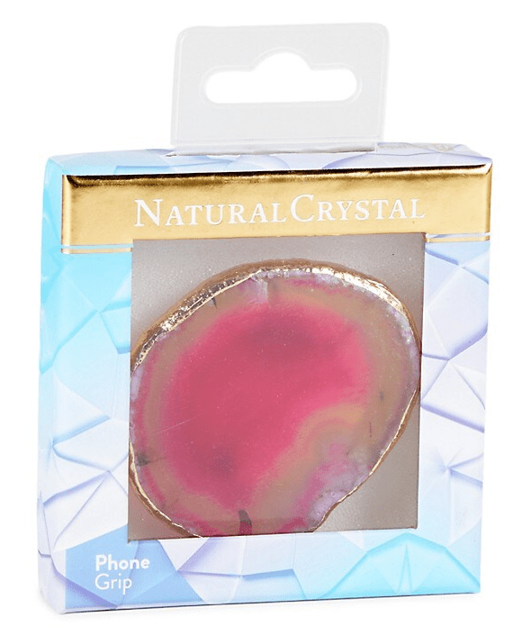 Phunkee Tree Phunkee Tree Pink Agate Stone Phone Grip - Little Miss Muffin Children & Home