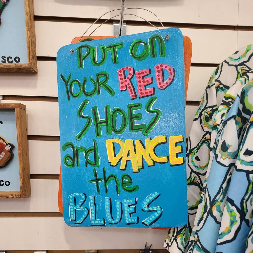 Toodle Lou Designs Toodle Lou Designs Red Shoes Dance the Blues - Little Miss Muffin Children & Home