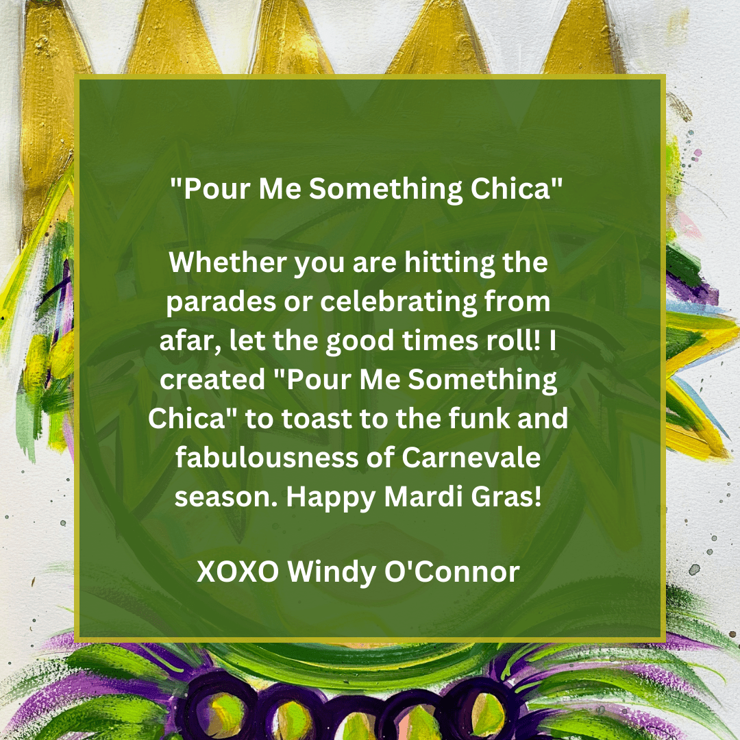 Windy O’Connor Art Windy O’Connor Art Mardi Gras Wine Tumbler - Little Miss Muffin Children & Home