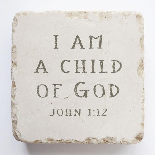 Twelve Stone Art Twelve Stone Art John 1:12 Small Stone Block - Little Miss Muffin Children & Home