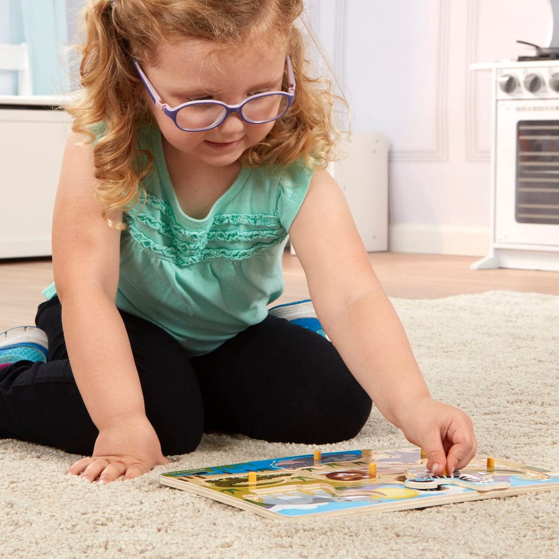 Melissa & Doug Melissa & Doug Safari Peg Puzzle - Little Miss Muffin Children & Home