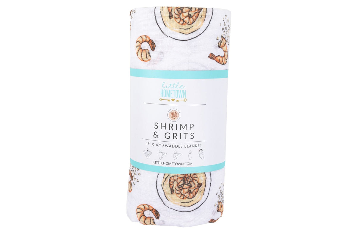 Little Hometown Little Hometown Shrimp 'n' Grits Swaddle Blanket - Little Miss Muffin Children & Home