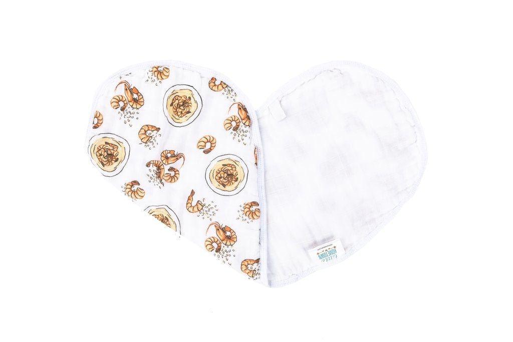 Little Hometown Little Hometown Shrimp 'n' Grits 2-in-1 Burp Cloth and Bib - Little Miss Muffin Children & Home