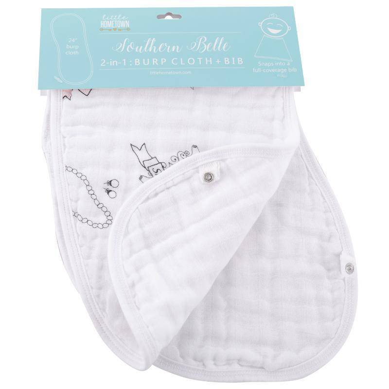 Little Hometown - Little Hometown Southern 2-in-1 Burp Cloth and Bib - Little Miss Muffin Children & Home
