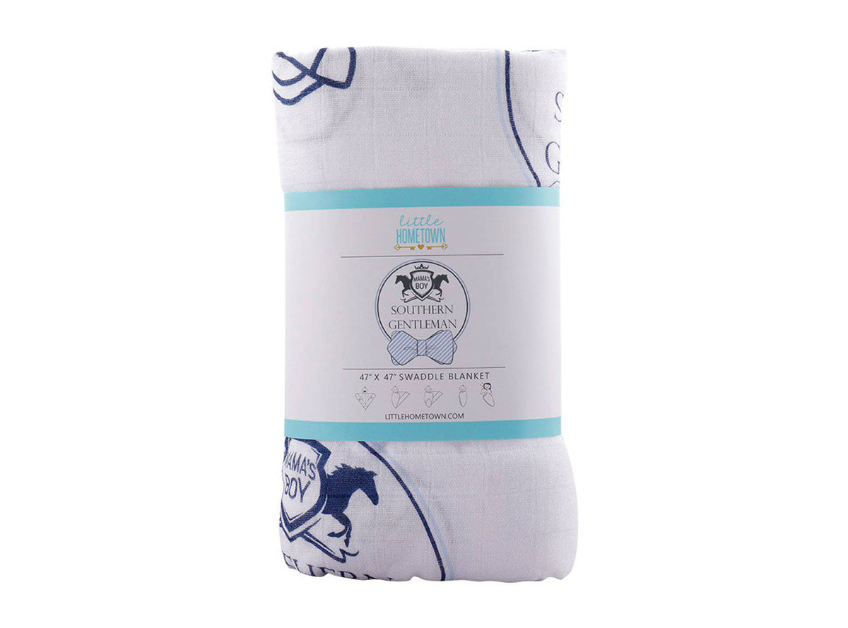 Little Hometown - Little Hometown Southern Gentleman Swaddle Blanket - Little Miss Muffin Children & Home