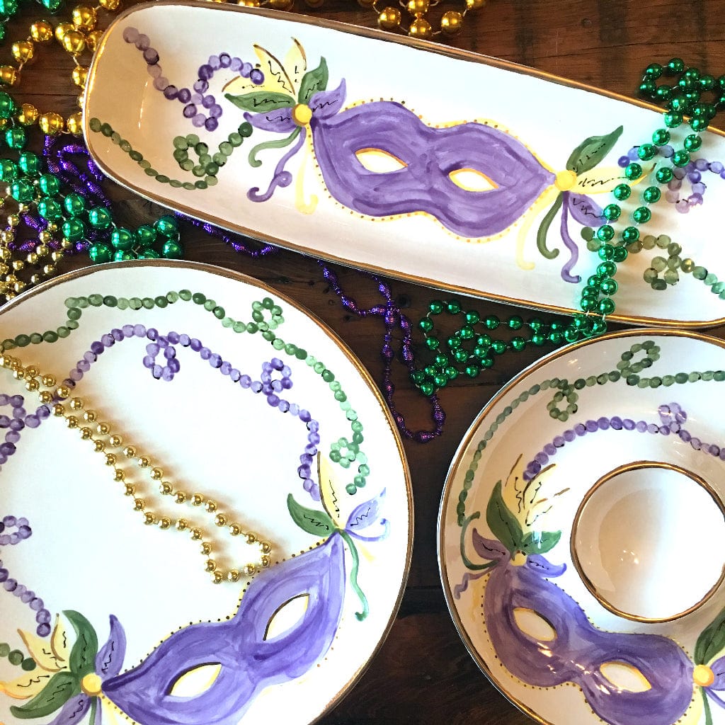 Magnolia Creative Co Magnolia Creative Co Mardi Gras Mask Bread Tray - Little Miss Muffin Children & Home