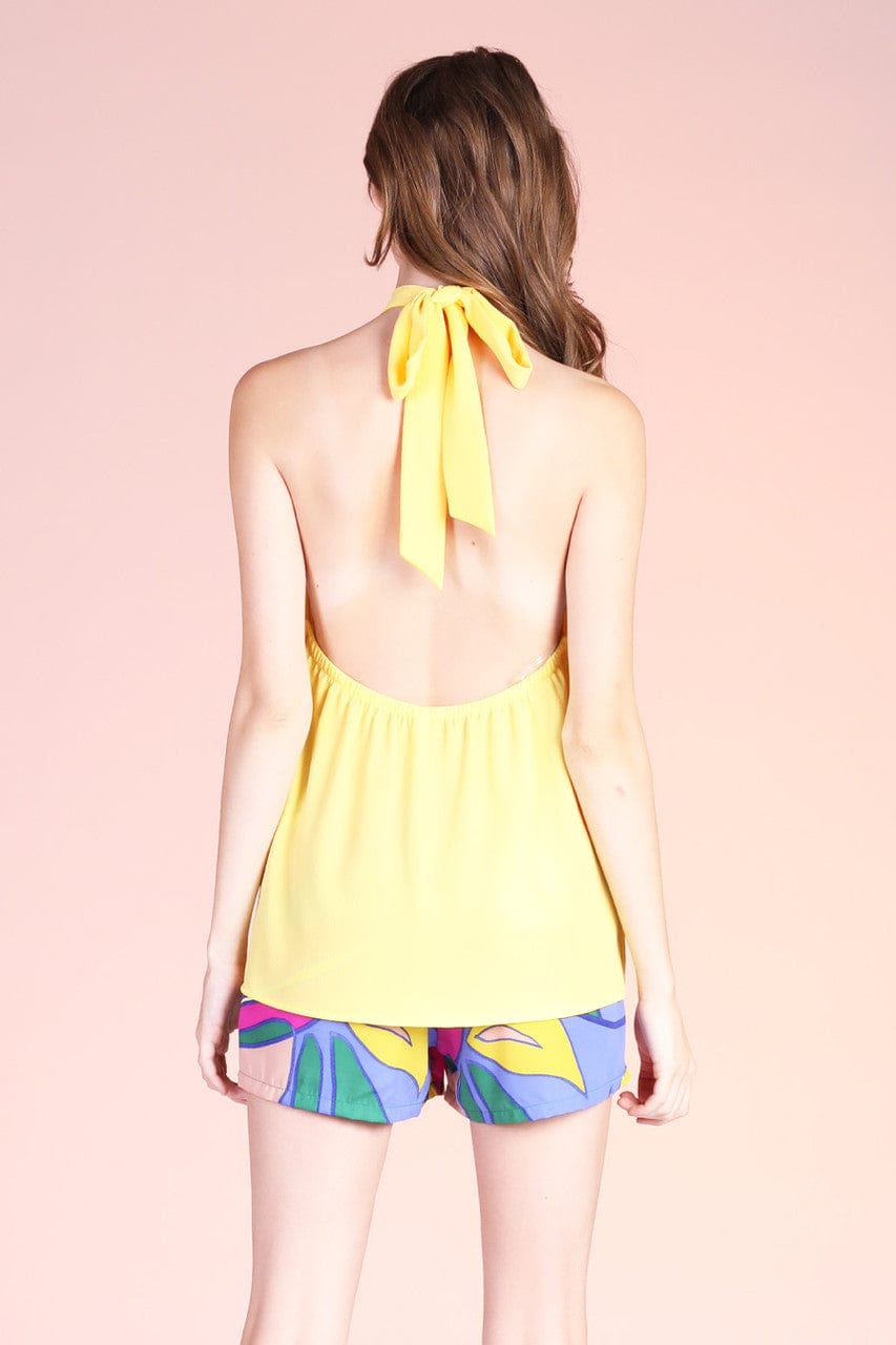 Tyche Tyche Textured Solid Teardrop Keyhole Halter Top - Little Miss Muffin Children & Home