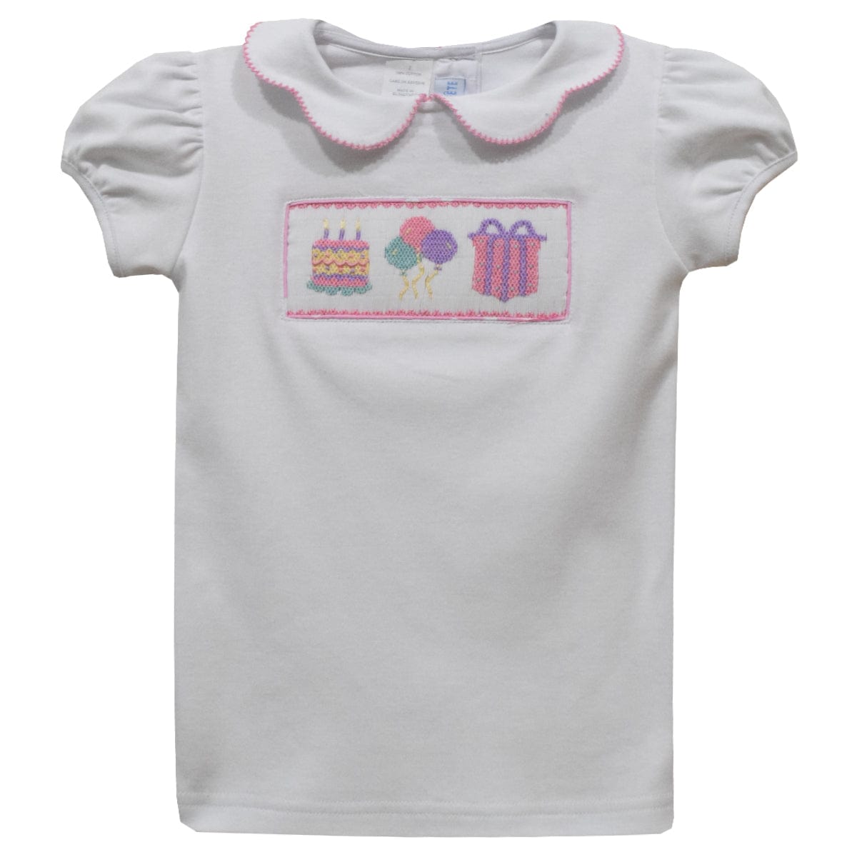 Vive La Fete Vive La Fete Birthday Smocked Knit Puff Sleeve T-shirt - Little Miss Muffin Children & Home