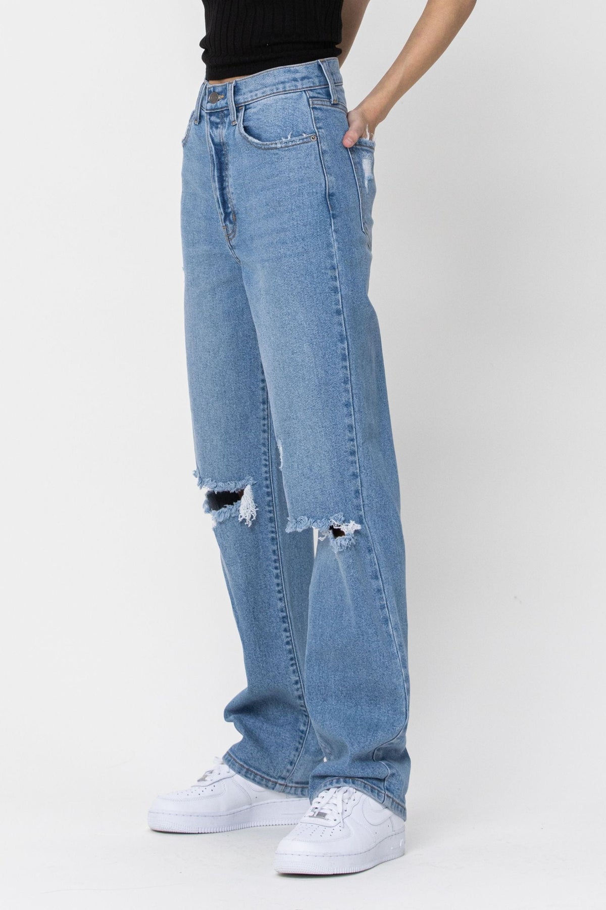 Cello Jeans Cello Jeans WV17933RS-LTD Super High Rise Destroy Dad Jean - Little Miss Muffin Children & Home