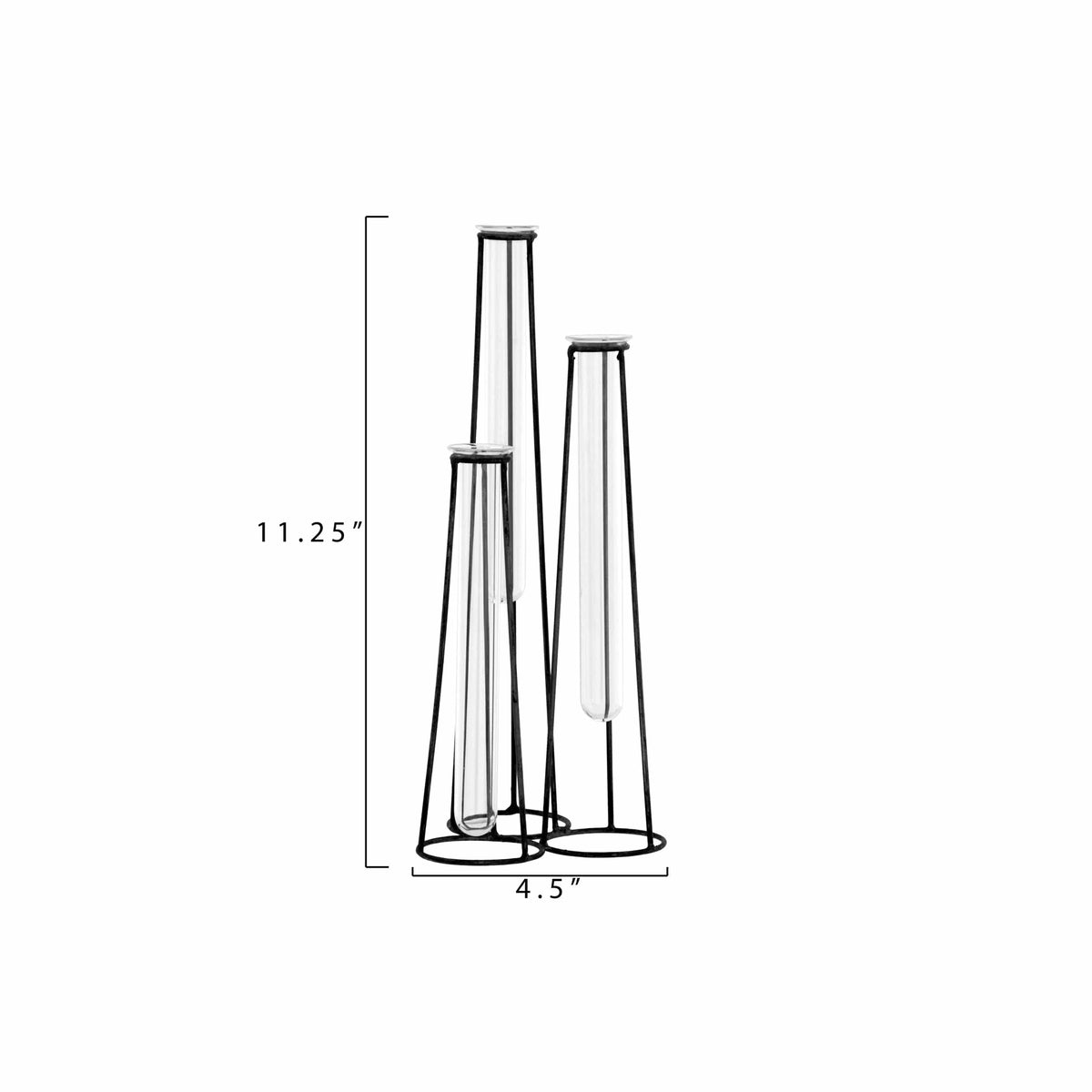 Bloomingville Bloomingville Antique Gold & Glass Test Tube Vase Set - Little Miss Muffin Children & Home