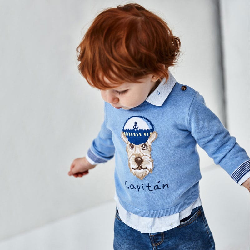 Mayoral Mayoral Applique Animal Sweater for Baby Boy - Little Miss Muffin Children & Home
