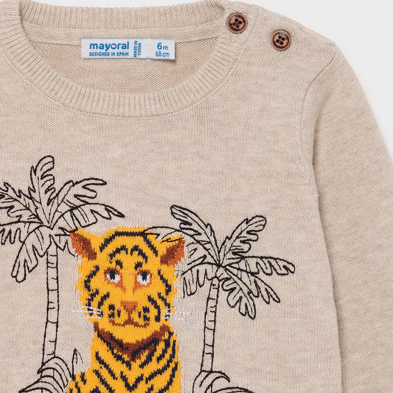 Mayoral Mayoral Applique Animal Sweater for Baby Boy - Little Miss Muffin Children & Home