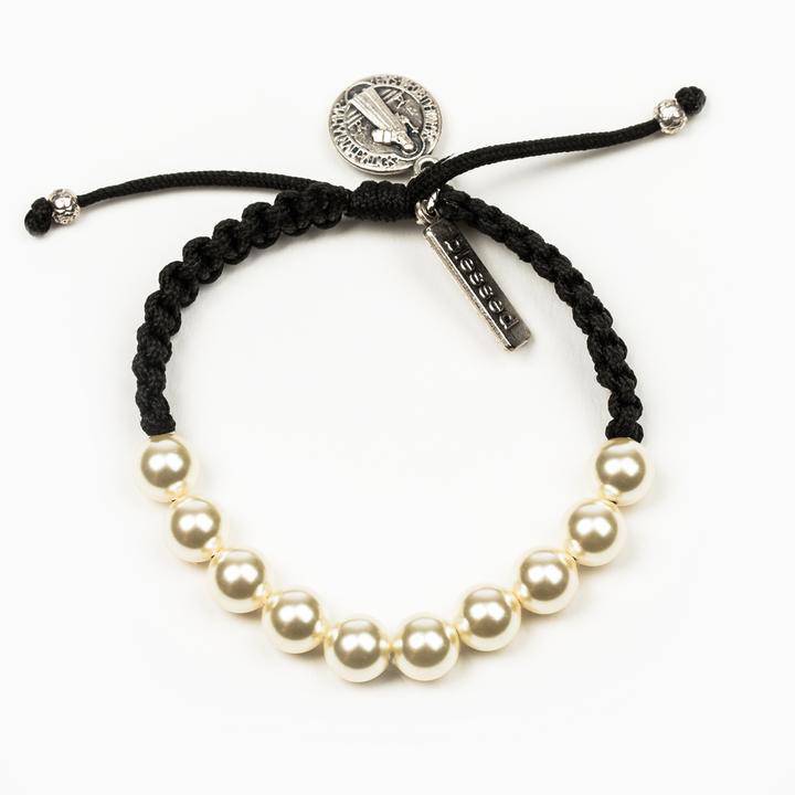 My Saint My Hero - My Saint My Hero Silver Radiant Pearl Bracelet - Little Miss Muffin Children & Home