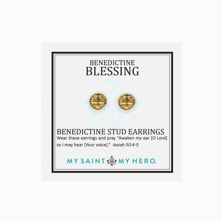 My Saint My Hero - My Saint My Hero Benedictine Stud Earrings - Little Miss Muffin Children & Home
