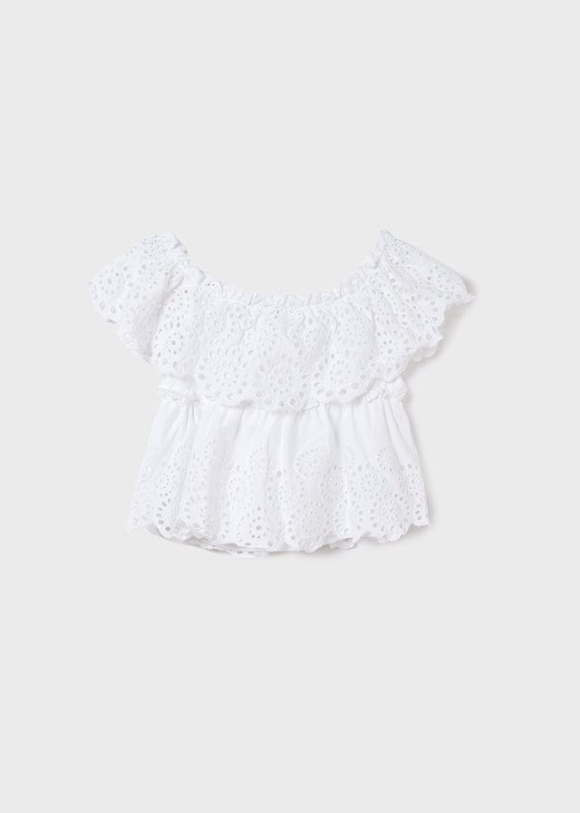 Mayoral Usa Inc Mayoral Usa Inc Eyelet Blouse - Little Miss Muffin Children & Home