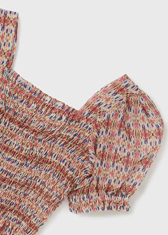 Mayoral Usa Inc Mayoral Usa Inc Square-Neck Smocked Blouse - Little Miss Muffin Children & Home
