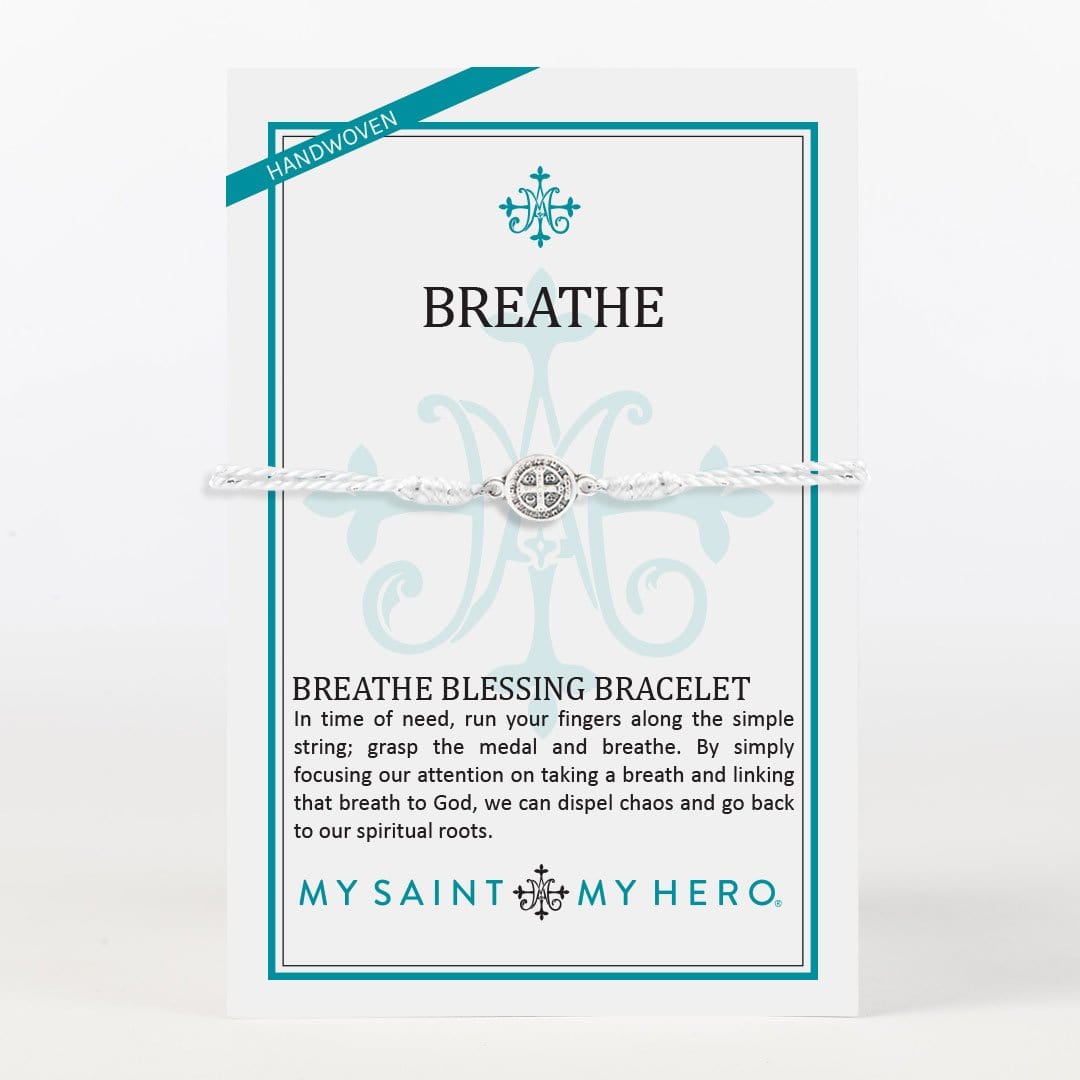 My Saint My Hero My Saint My Hero Breathe Blessing Bracelet with Silver Medal - Little Miss Muffin Children & Home